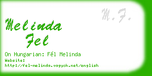 melinda fel business card